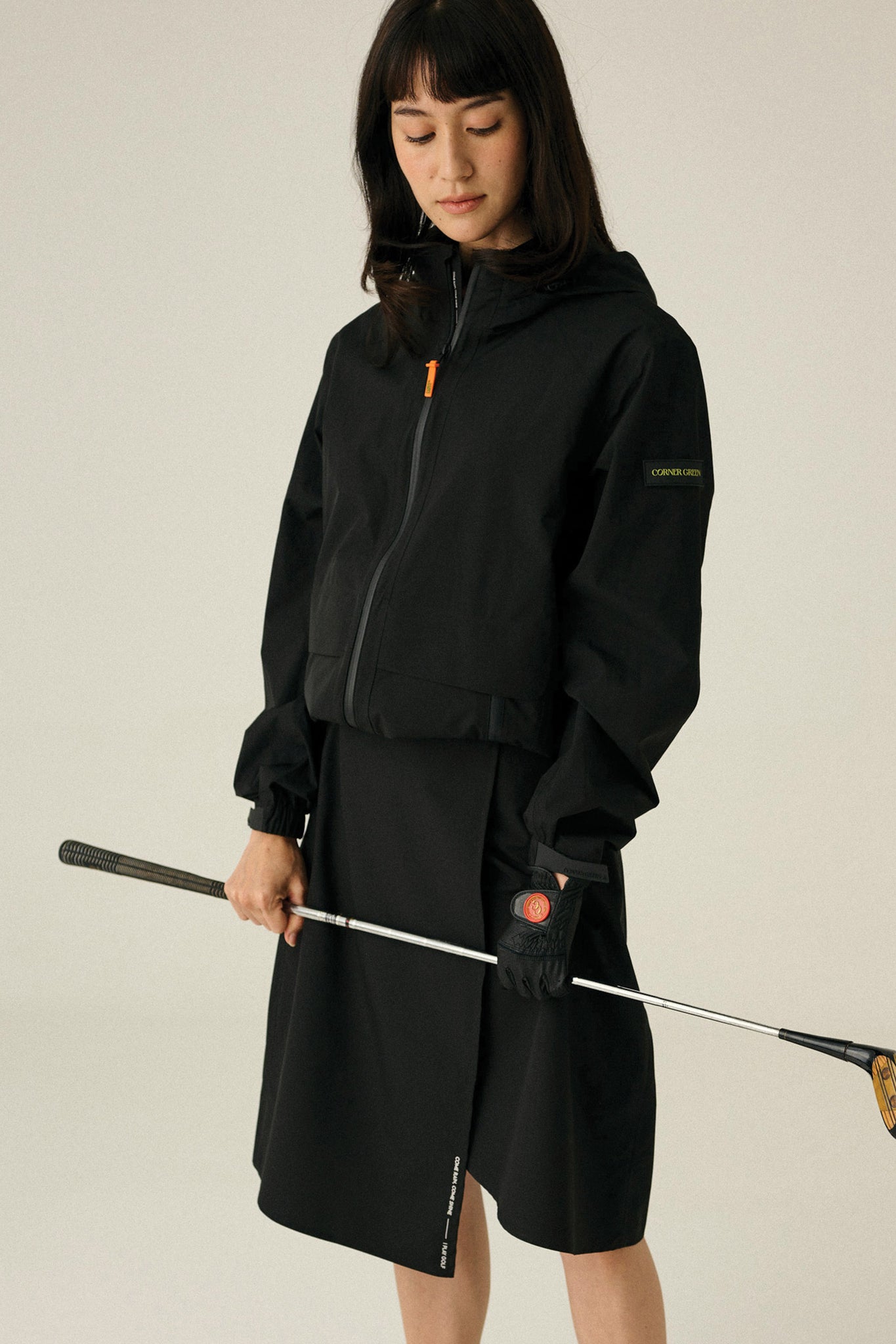 HYBRID Golf Rain Jacket - BLACK