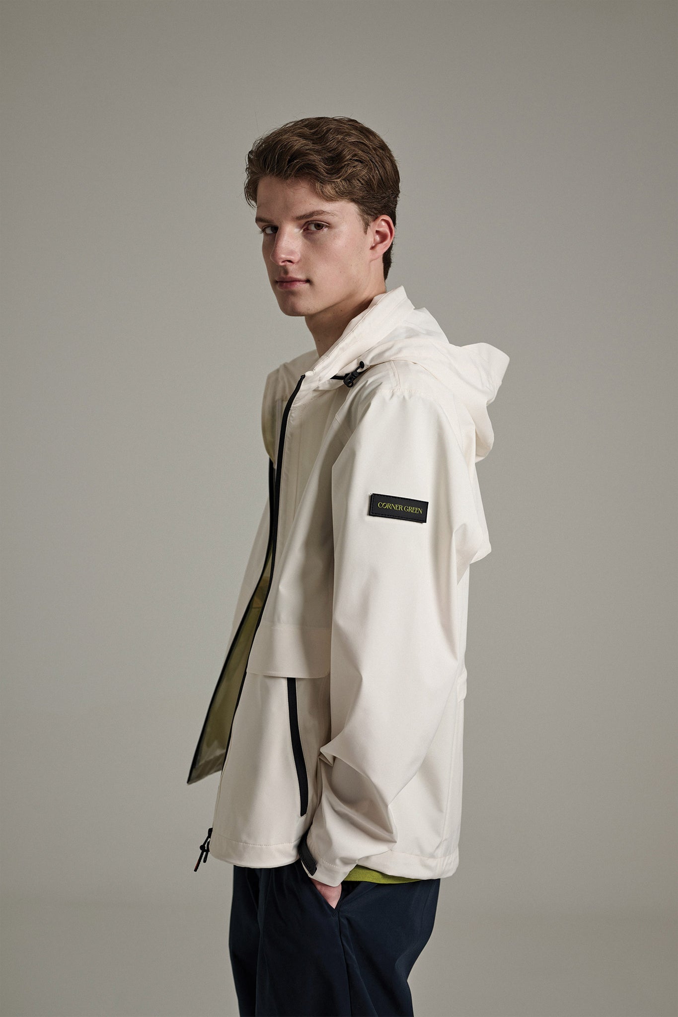 HYBRID Golf Rain Jacket - CREAM