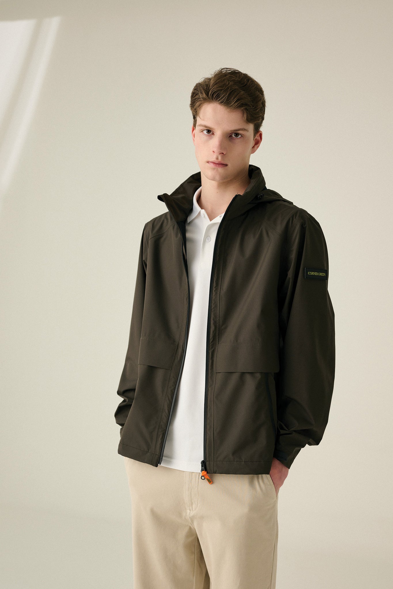 HYBRID Golf Rain Jacket - KHAKI