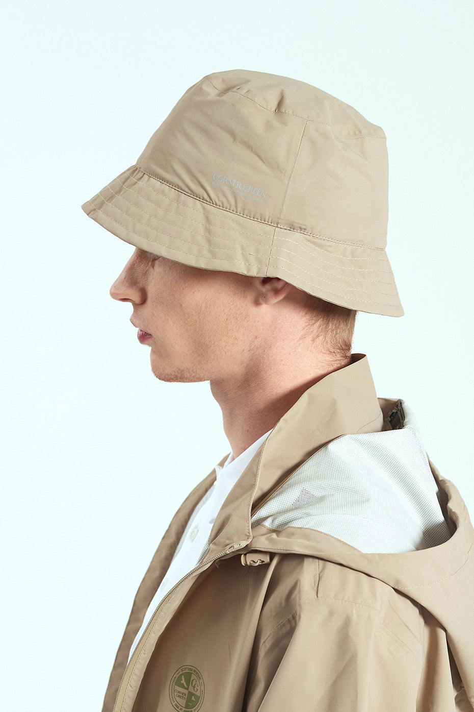 PROTECHT Unisex Rain Bucket Hat - Beige CornerGreenGolf