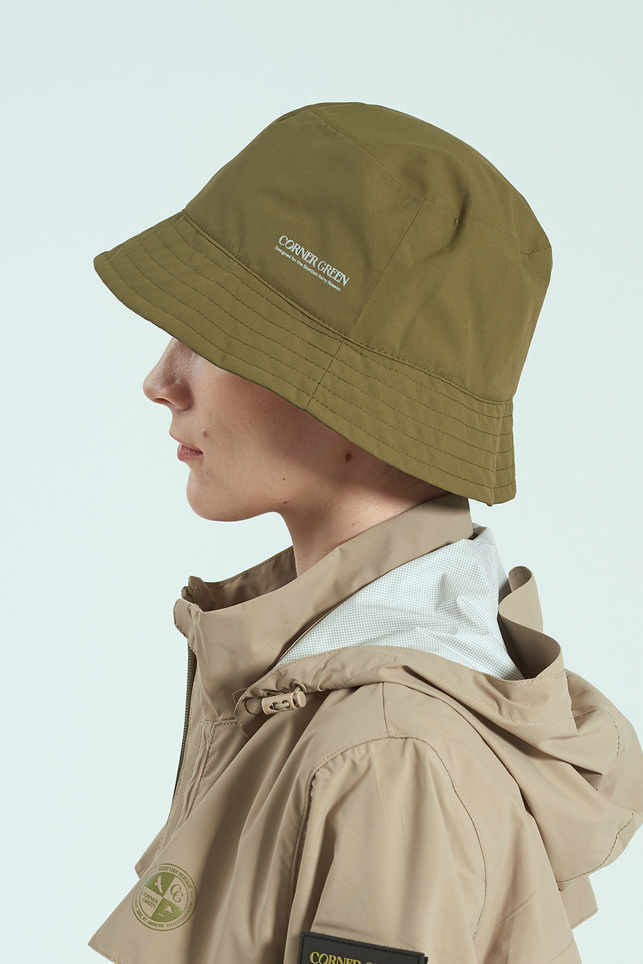 PROTEXA Unisex Rain Bucket Hat - Olive CornerGreenGolf