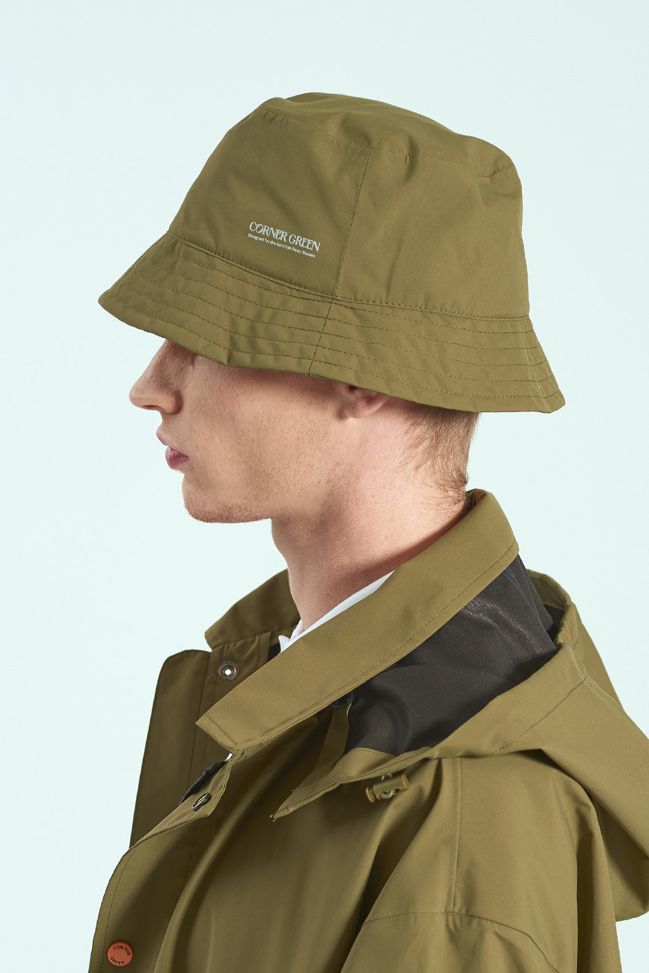 PROTEXA Unisex Rain Bucket Hat - Olive CornerGreenGolf