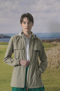 BIRDIE Womens Golf Rain Jacket - Beige